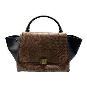 Celine Python Shoulder Bag Brown